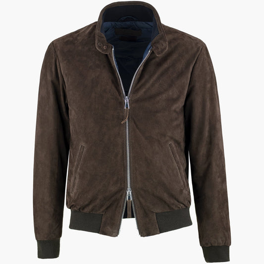 Giubbotto THE JACK Elvis in Pelle Suede Testa di Moro