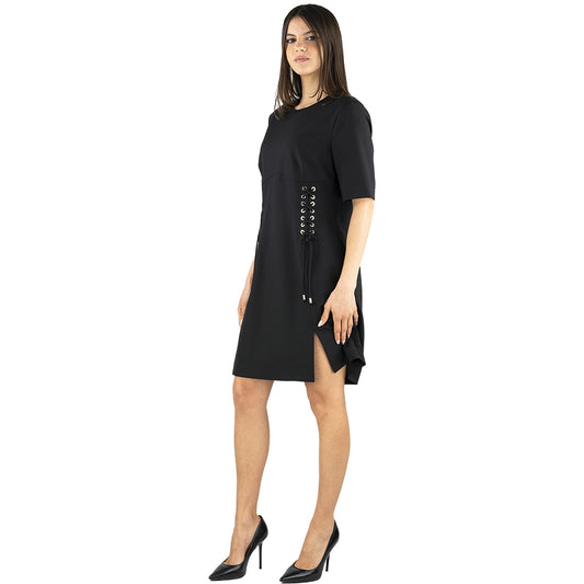 Abito PINKO Accogliente Bustier con Stringhe Nero