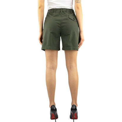 Bermuda ASPESI Mod. H201 in Twill di Cotone Verde Militare