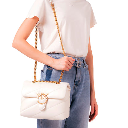 Borsa PINKO Love Classic Puff Maxy Quilt Avorio