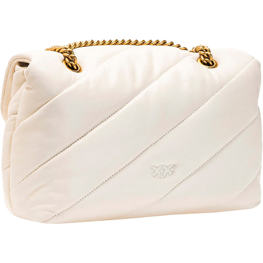 Borsa PINKO Love Classic Puff Maxy Quilt Avorio