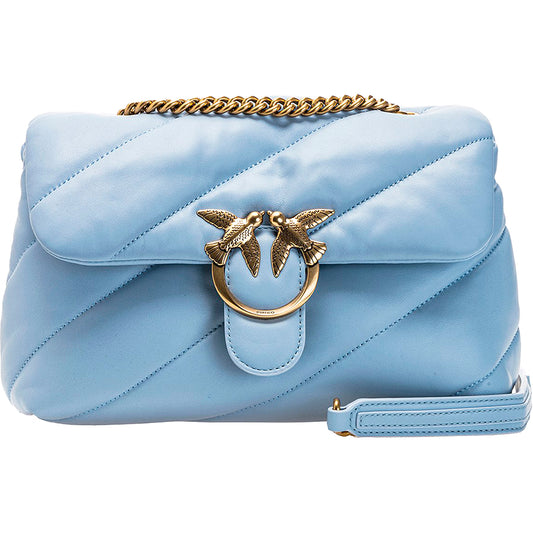 Borsa PINKO Love Classic Puff Maxy Quilt Light Blue