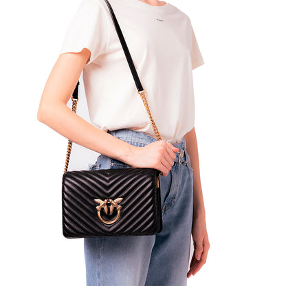 Borsa PINKO Love Click Classic V Quilt Nera