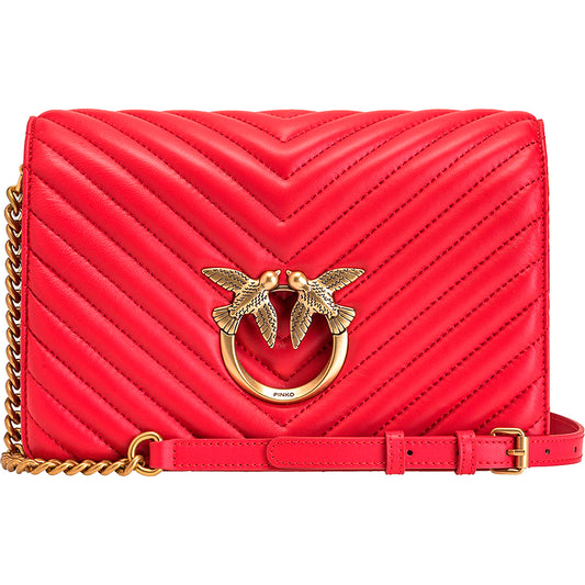 Borsa PINKO Love Click Classic V Quilt Rossa