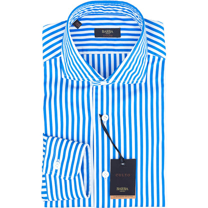 Camicia BARBA Napoli Culto Righe Bianco Azzurro
