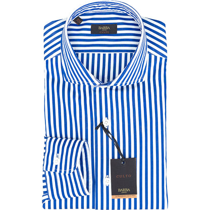 Camicia BARBA Napoli Culto Righe Bianco Blu