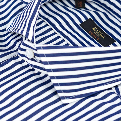 Camicia BARBA Napoli Culto Righe Bianco Blu Navy