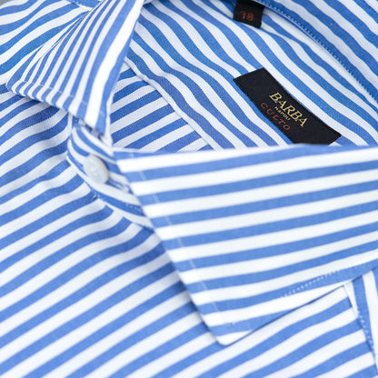 Camicia BARBA Napoli Culto Righe Bianco Celeste