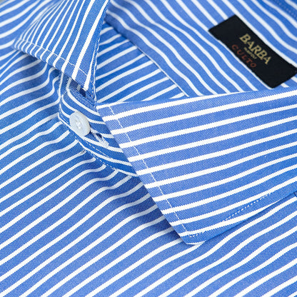 Camicia BARBA Napoli Culto Righe Celeste Bianco