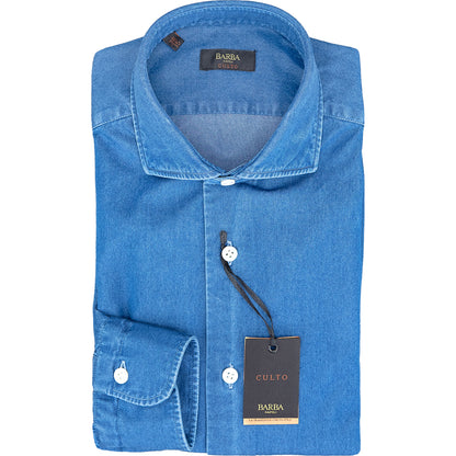 Camicia BARBA Napoli Culto in Cotone Denim
