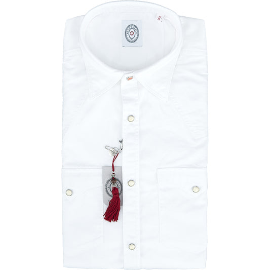 Camicia BOLZONELLA Baddy Texana in Cotone Oxford Super Soft Bianca