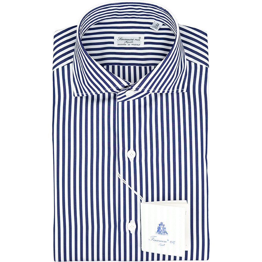 Camicia FINAMORE Milano Riga Bianco Blu