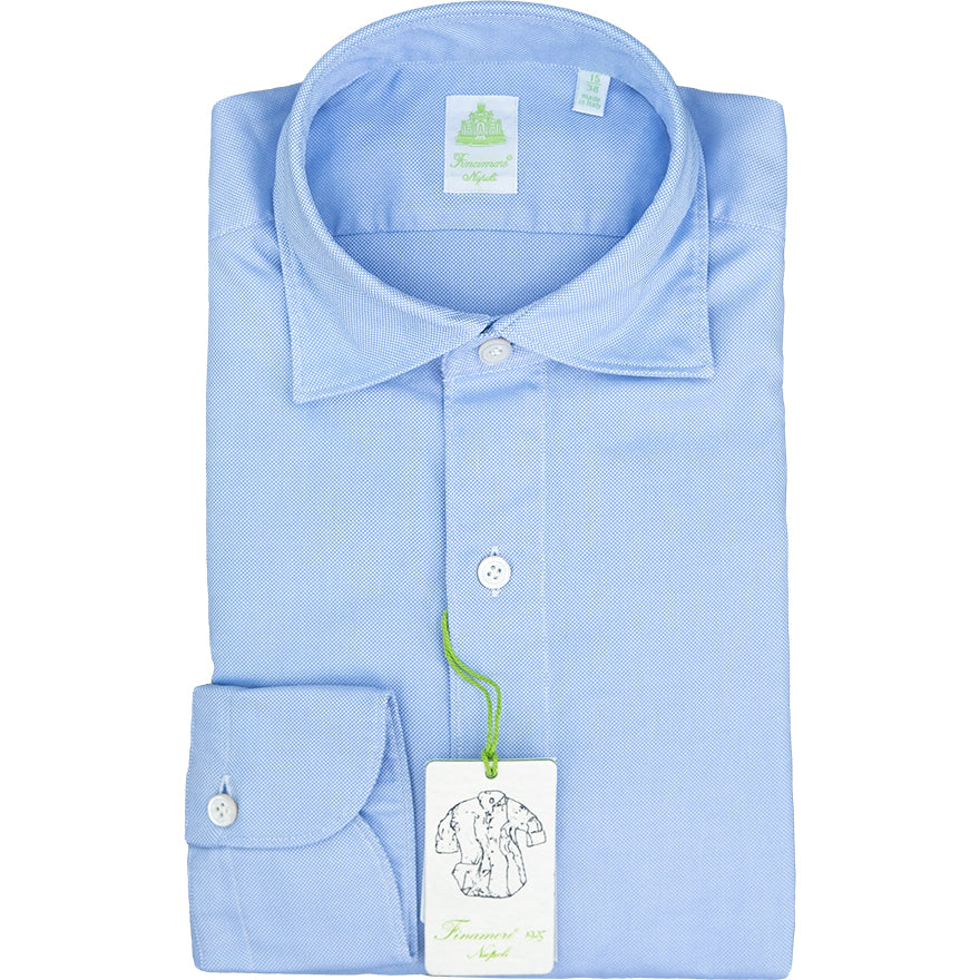 Camicia FINAMORE Tokyo in Royal Oxford Celeste
