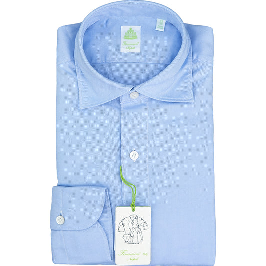 Camicia FINAMORE Tokyo in Royal Oxford Celeste