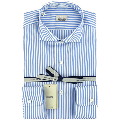 Camicia GHERARDI Righe Bianco Celeste