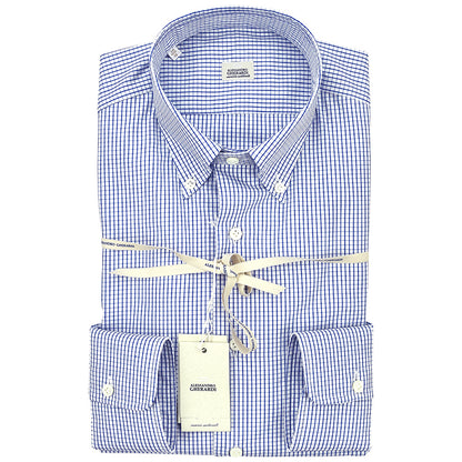 Camicia GHERARDI Quadretti Bianco Blu