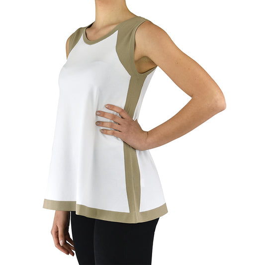 Canotta KANGRA in Viscosa Bianca