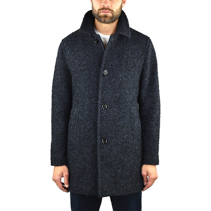 Cappotto PALTÒ Alfredo 20W NEO Spinato Nero Blu Navy