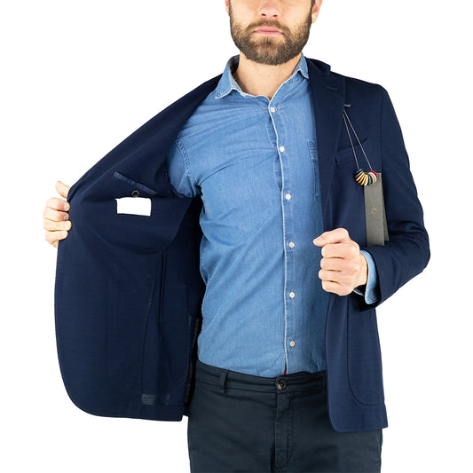 Giacca BOGLIOLI K-Jacket in Cotone Jersey Blu