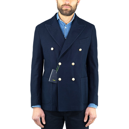 Giacca Doppio Petto BARBA Napoli Dynamic Blu