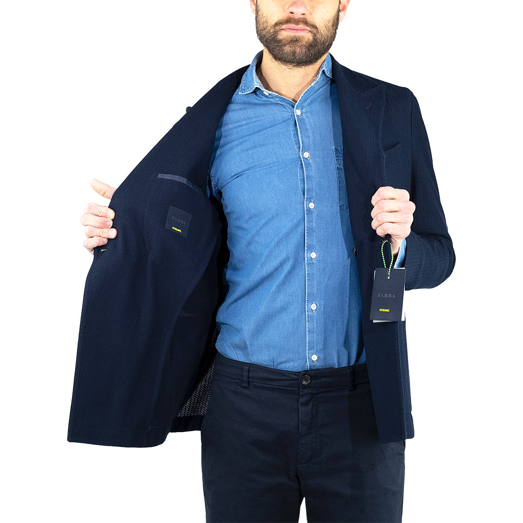 Giacca Doppio Petto BARBA Napoli Dynamic Blu