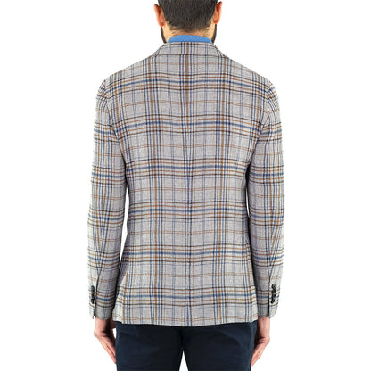 Giacca LARDINI Fantasia Quadro Super Soft Beige