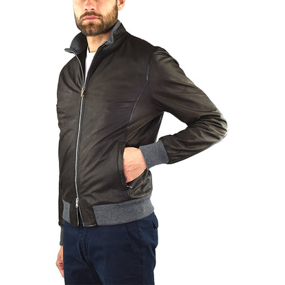 Giubbotto BARBA Napoli Fox in Pelle Testa di Moro