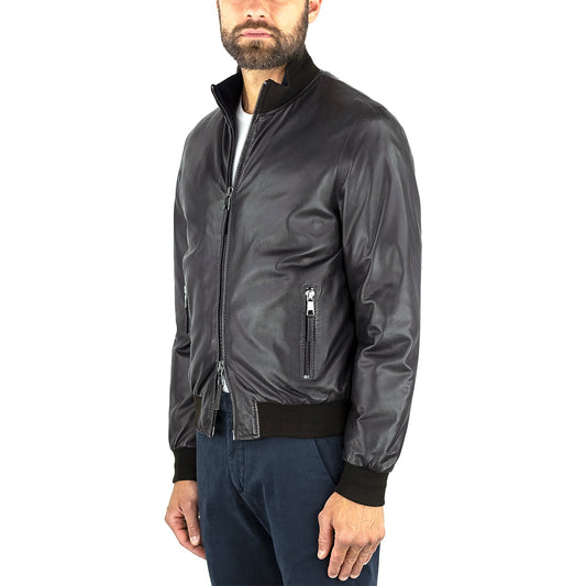 Giubbotto THE JACK Dereck Seamless in Pelle Testa di Moro