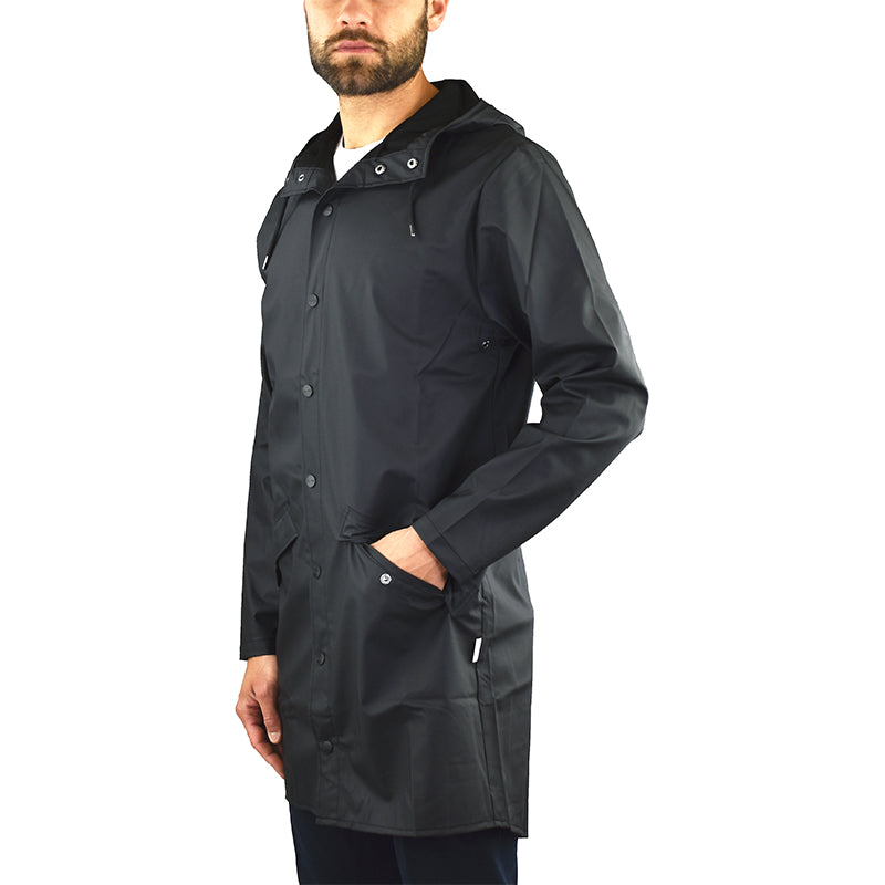 Impermeabile RAINS Long Jacket Nero