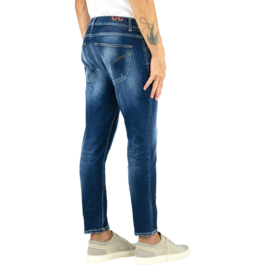 Jeans DONDUP Alex UP575 in Denim Organico Lavaggio Medio Scuro