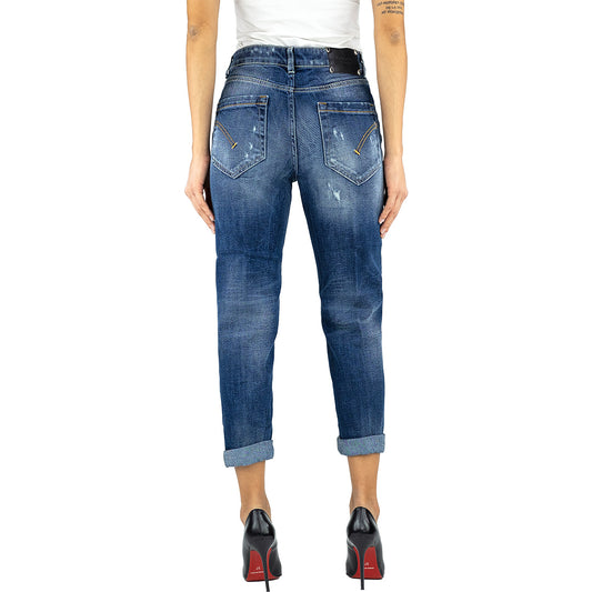 Jeans DONDUP Koons Gioiello DP268B con Abrasioni Lavaggio Medio Scuro