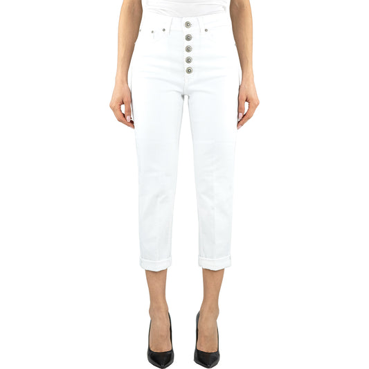 Jeans DONDUP Koons Gioiello DP268B in Bull di Cotone Bianco