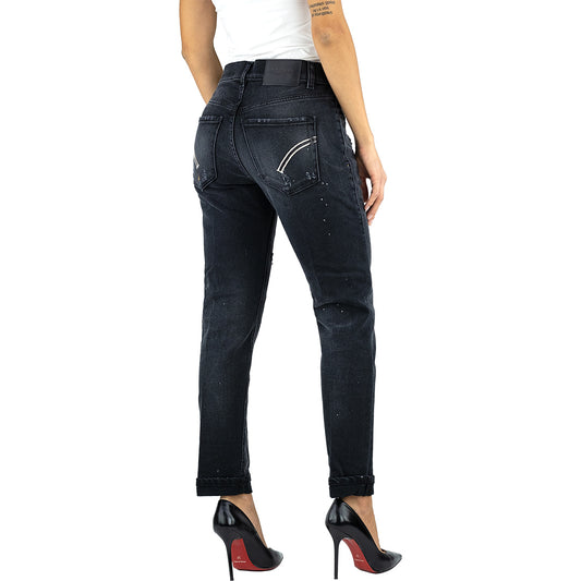 Jeans DONDUP Mila DP466 con Abrasioni Nero Lavato