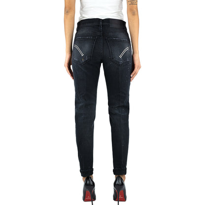 Jeans DONDUP Mila DP466 con Abrasioni Nero Lavato