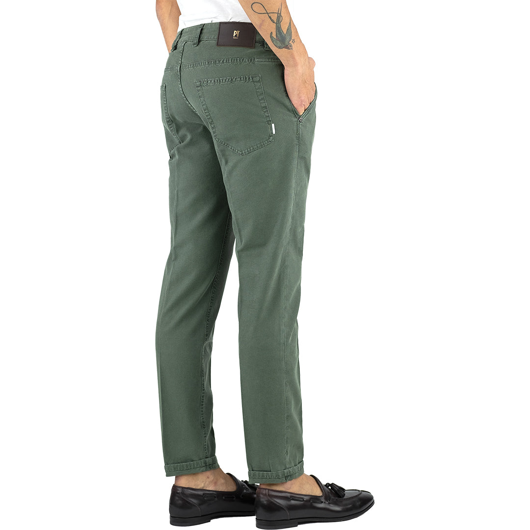 Jeans Pantalone PT Torino Denim Indie Tasca America Verde Militare