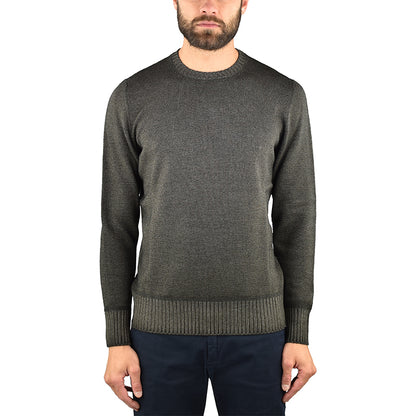 Maglia DRUMOHR in Lana Merino Lavaggio Frosted Verde Fango