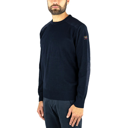 Maglia PAUL & SHARK in Lana Inserti in Tessuto Tecnico Blu