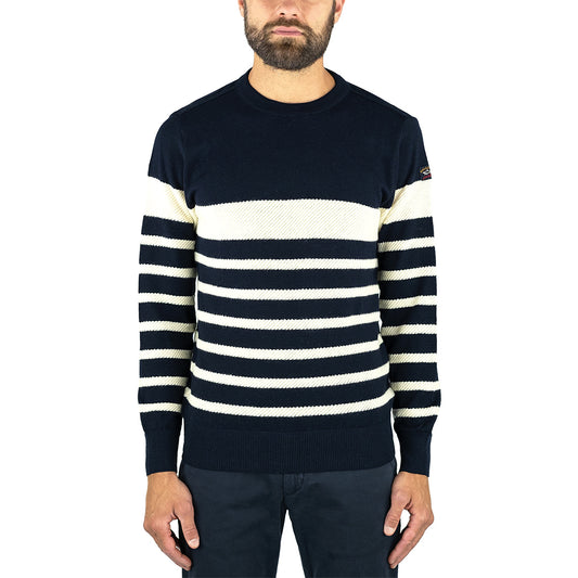 Maglia PAUL & SHARK in Lana Righe Blu Bianco