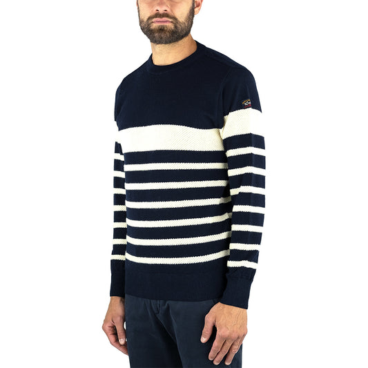 Maglia PAUL & SHARK in Lana Righe Blu Bianco