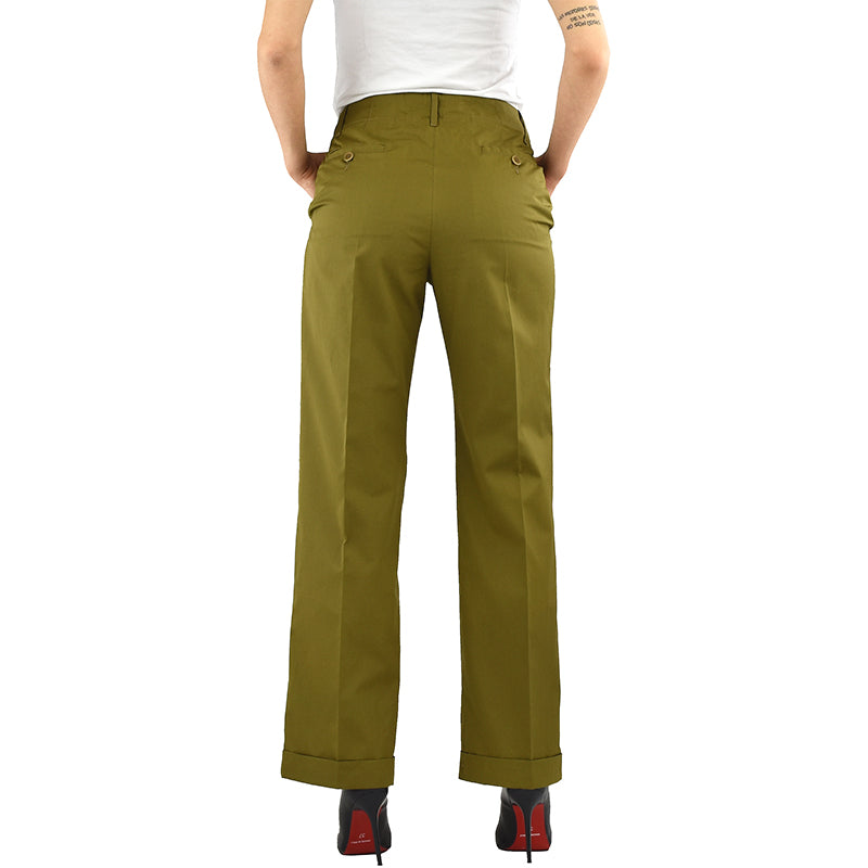 Pantalone ASPESI H107 in Popeline Tabacco