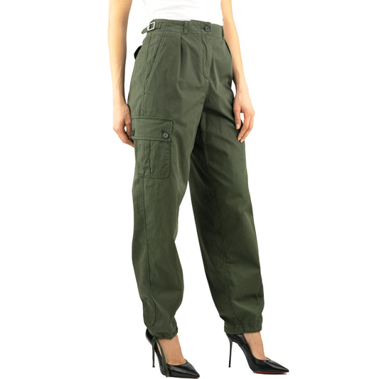 Pantalone Cargo ASPESI Mod. H109 in Twill di Cotone Verde Militare