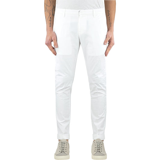 Pantalone DONDUP Gaubert UP235 in Cotone Stretch Bianco
