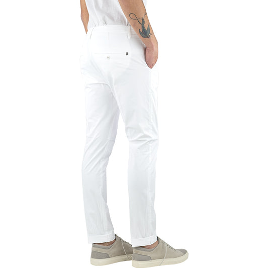 Pantalone DONDUP Gaubert UP235 in Cotone Stretch Bianco