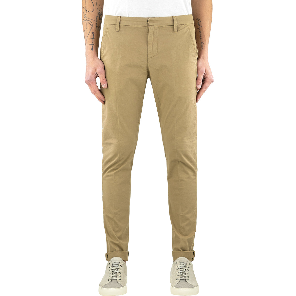 Pantalone DONDUP Gaubert UP235 in Cotone Stretch Sabbia