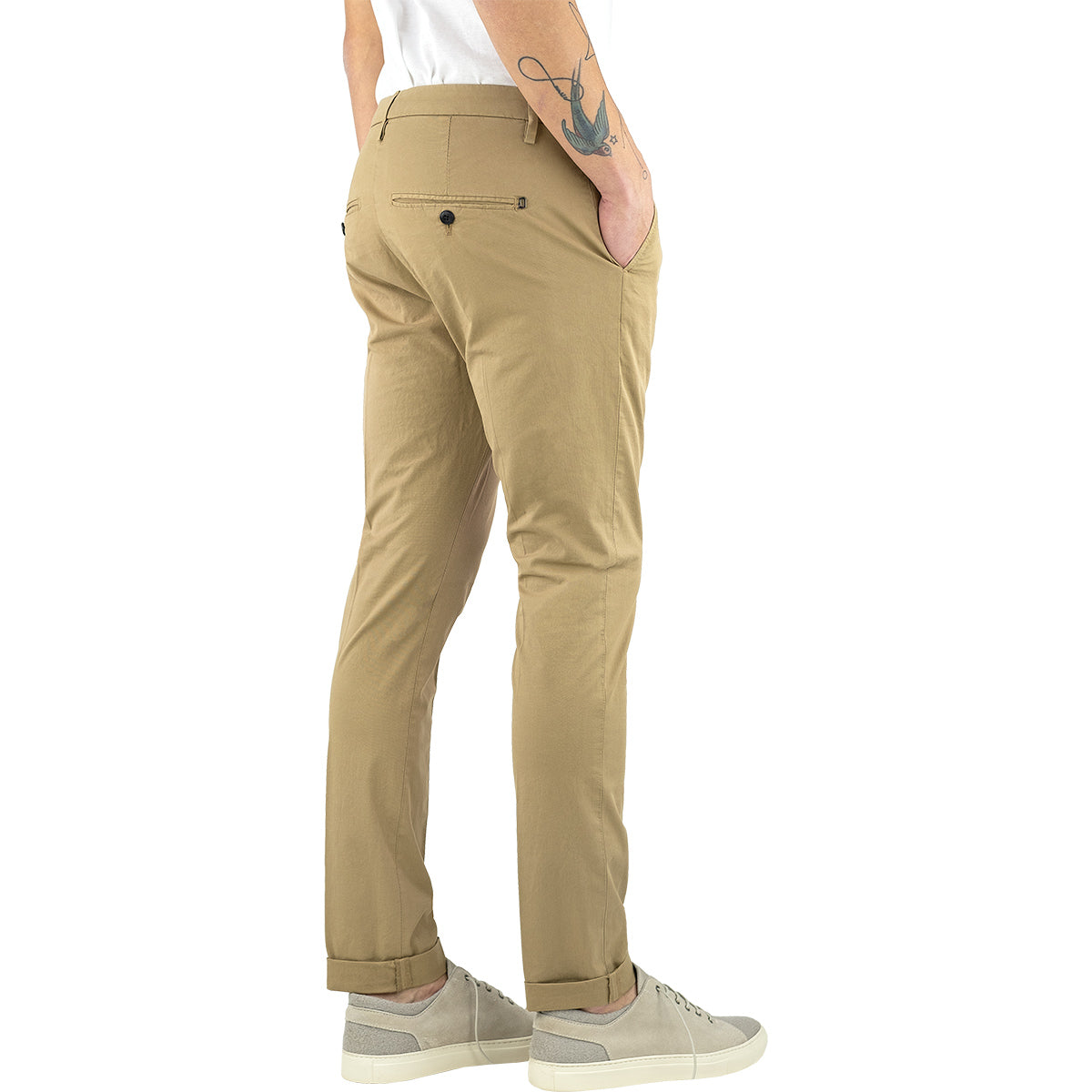 Pantalone DONDUP Gaubert UP235 in Cotone Stretch Sabbia