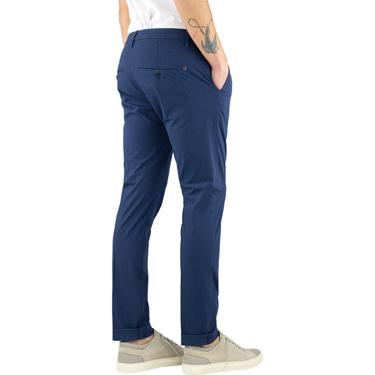 Pantalone DONDUP Gaubert UP235 in Popeline Stretch Blu