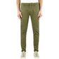 Pantalone DONDUP Gaubert UP235 in Raso di Cotone Stretch Verde Militare