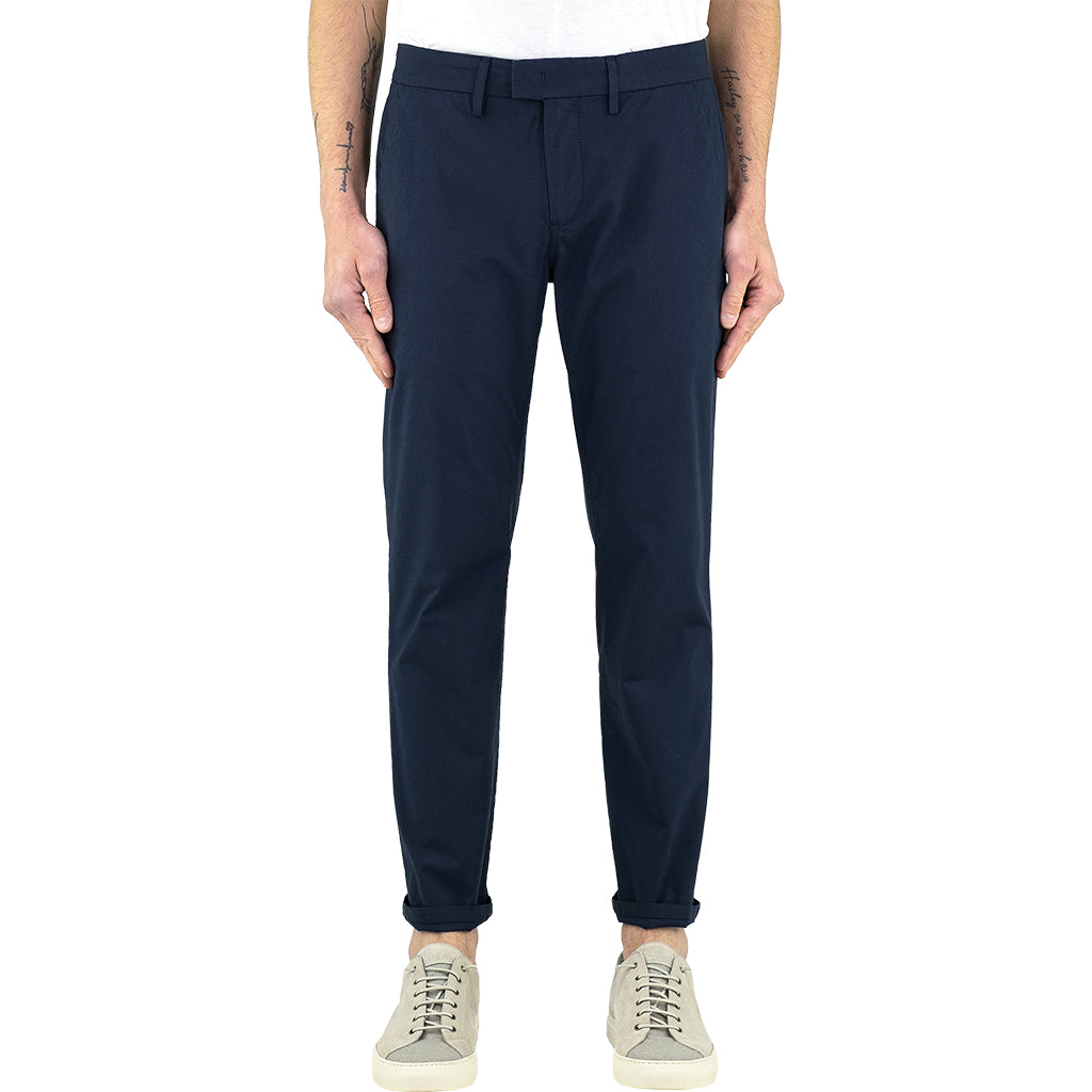 Pantalone DONDUP Pablo UP525 in Popeline di Cotone Nylon Blu