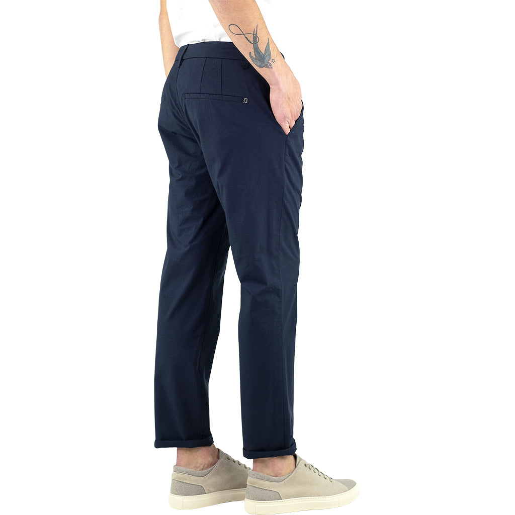 Pantalone DONDUP Pablo UP525 in Popeline di Cotone Nylon Blu