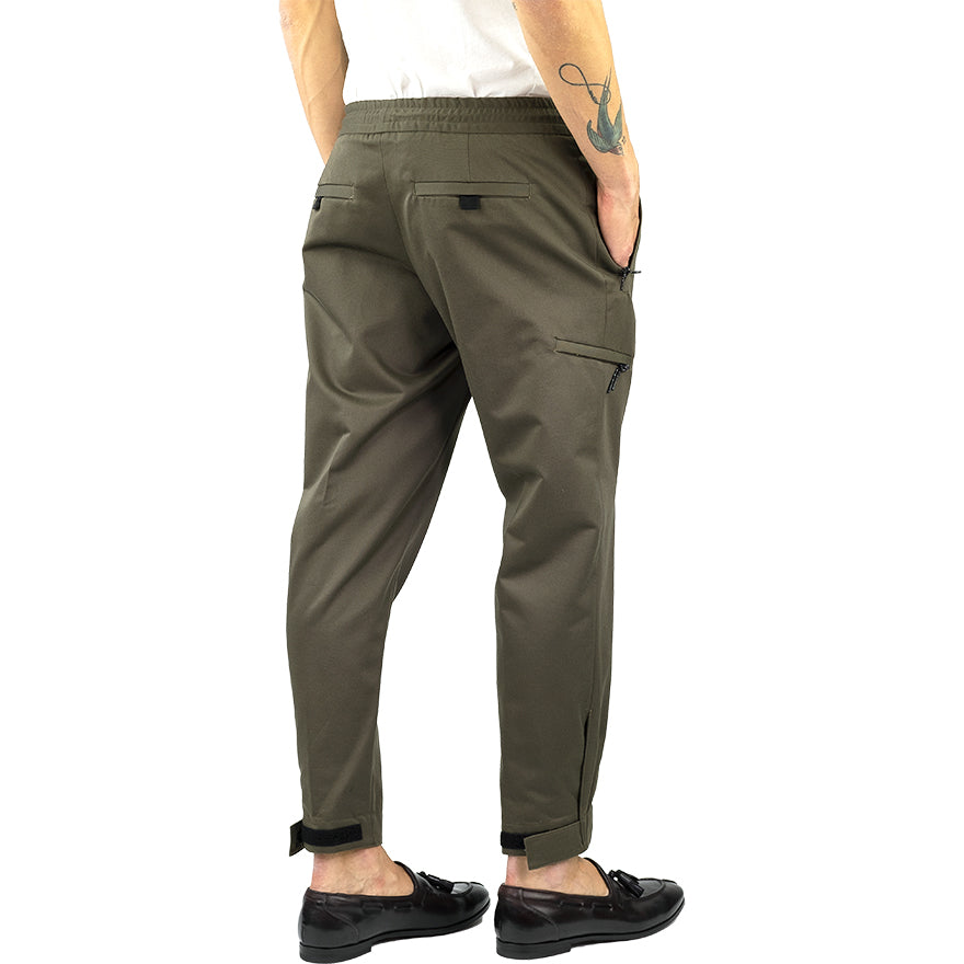 Pantalone PT Torino Rebel Fit Wool & Cotton Verde Fango
